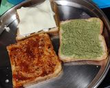 A picture of step 1 of Tricolour sandwich.