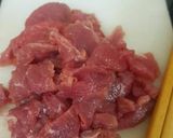 Hình bước làm 1 của món Cải ngồng xào bò