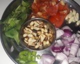 A picture of step 1 of Tomato, Onion, and Peanut Chutney.