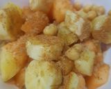 A picture of step 2 of Chana fruit chat.