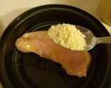 A picture of step 3 of Parmesan Panko chicken breast.