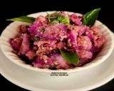 A picture of step 4 of Stir Fry Purple Yam - Purple Kand Vrat Sabzi.
