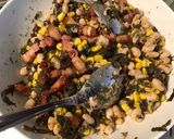 Une image de l'étape 12 de Salade aux deux haricots,maïs,lard fumé et tomates séchées.