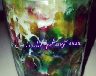 Cendol pelangi susu - Step 3