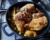Une image de l'étape 5 de Tajine de poulet aux olives carottes et citron confit 🍴.