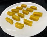 A picture of step 6 of Ghee Mysore Pak.