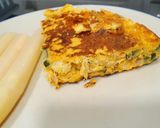 A picture of step 5 of Spanish omelette with sweet potato.