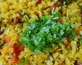 A picture of step 3 of Veg Poha.