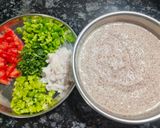 A picture of step 3 of Whole Ragi Mini Uttapa.