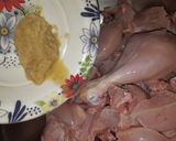 A picture of step 1 of GINGER CHICKEN ♥️.