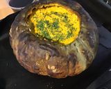 Une image de l'étape 11 de Purée de courge bernettine à la brousse corse,oignon de roscoff et persil.