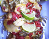 Foto del paso 10 de la receta: Montadito de bacalao congelado, patatas y pimientos de Piquillo al horno