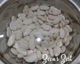 A picture of step 1 of Oven Roasted White Lima or Butter Beans.