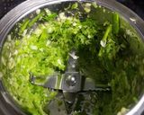 A picture of step 2 of Methi bhaji green garlic pakora.