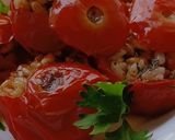 A picture of step 7 of Mediterranean Style Stuffed Tomatoes.