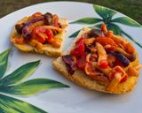 Shimeji gombás bruschetta (vegán) recept fázis 2 fotója