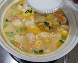 金沙蝦仁豆腐煲的食譜步驟5照片