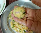 A picture of step 5 of Aloo pitika.