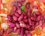 A picture of step 4 of Mexican chicken enchiladas.