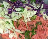 A picture of step 4 of Veg Manchurian fried Rice.