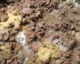 A picture of step 1 of Beans, Peas, Rice, and Beef.