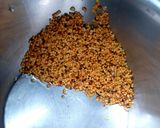 A picture of step 2 of Paruppu payasam / moong dal kheer.