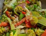 A picture of step 3 of Stir fry broccoli.