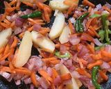 A picture of step 6 of Masala Egg Pasta.