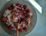 Málnás banános zabkása (vegán) recept fázis 4 fotója