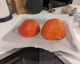 A picture of step 5 of Red kuri squash pie made from homemade puree.