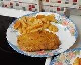 Foto del paso 4 de la receta Milanesa de cerdo con patatas fritas