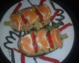 Foto del paso 4 de la receta: Berenjenas rellenas de carne picada y calabacín