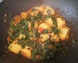 A picture of step 7 of Methi aloo.