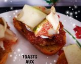 Une image de l'étape 5 de Toasts aux figues fraîches du jardin chèvre miel 🍯 courgettes.