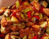 A picture of step 8 of Eggplant with Beef.