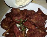 A picture of step 9 of Buffalo wings with mayo#wheatflourcontest#4wkschallenge.