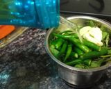 A picture of step 1 of Aloo bhujia mint chutney.