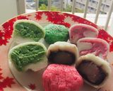 Foto del paso 6 de la receta: Japanese 🎌Mochi Relleno con Helados de Matcha, Frambuesas, Anko (frijol dulce) !