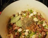 A picture of step 7 of Jambalaya.