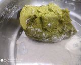A picture of step 4 of Moringa leaves parathe.