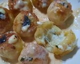 Foto del paso 11 de la receta: Ñoquis bolita rellenos con quesos y salsa de quesos