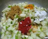A picture of step 3 of Meethi Keri sabji (sweet raw mango curry).