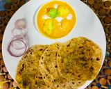 A picture of step 7 of PANEER MALAI KOFTA,STUFF DRY FRUITS With POTATO ROTI.