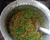 A picture of step 4 of Kheema Bhaji.