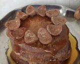 A picture of step 11 of Oven Mini pancakes with honey and choco on top.