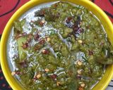 A picture of step 5 of Green Keema.