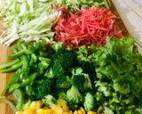 A picture of step 1 of Winter special green veggies salad.