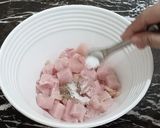 A picture of step 1 of Chicken Manchurain.