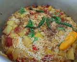A picture of step 5 of Aloo ki Tahiri.