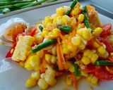 รูปขั้นตอนการทำที่ 4 ของ ตำข้าวโพดหวานไข่เค็ม
